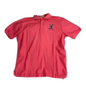 Vintage DISNEY ORIGINALS Embroidered Mickey Mouse Epcot Center Pink Polo Size XL